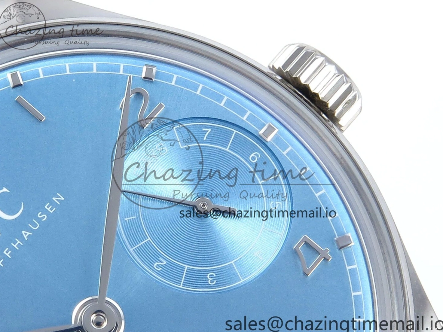 MIROTIME 0506 FashionForward Portugieser Auto IWC0562D APSF 1:1 Best Edition Light Blue Dial on SS Bracelet A 6994
